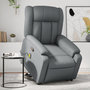 Voir la diapositive 1 : VIDAXL Fauteuil inclinable de massage Gris Similicuir