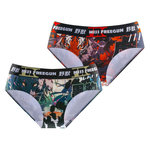 FREEGUN Lot de 2 culottes fille Panther Tiger. Coloris disponibles : Rouge