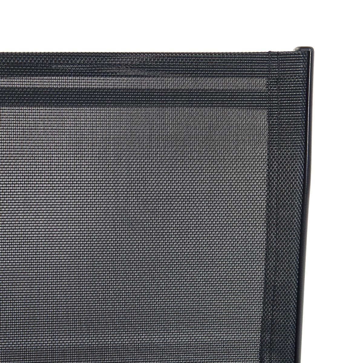 GARDENSTAR Salon bas de jardin - 4 places - Acier - Noir