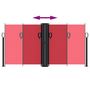Voir la diapositive 5 : VIDAXL Auvent lateral retractable rouge 120x600 cm