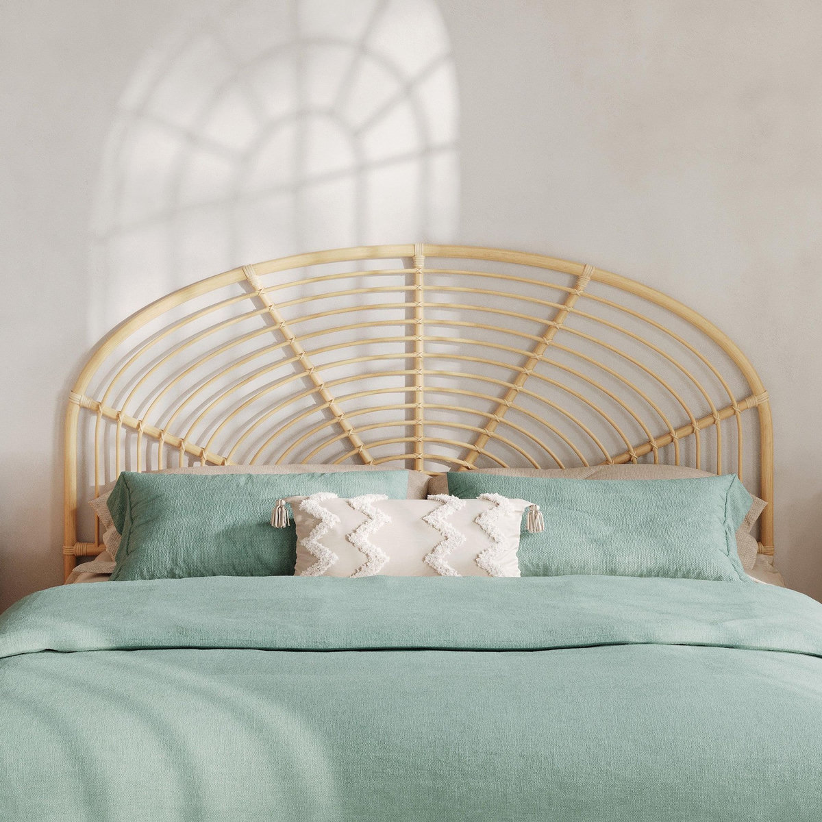 Rendez vous déco Tête de lit en rotin naturel 160 cm-Séléna