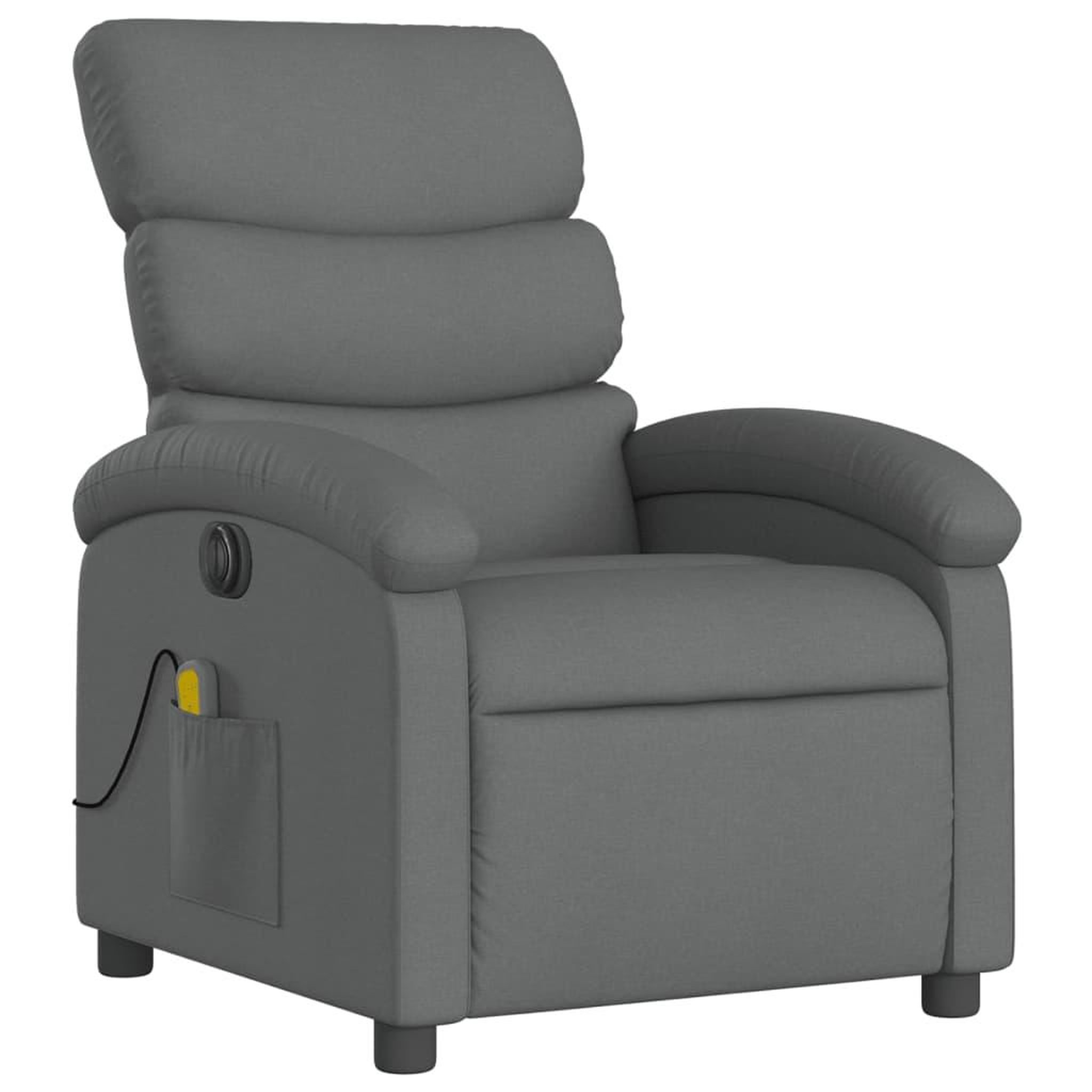 Voir la diapositive 4 : VIDAXL Fauteuil inclinable de massage electrique gris fonce tissu
