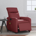 VIDAXL Fauteuil de massage inclinable electrique rouge bordeaux
