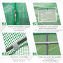 Voir la diapositive 5 : OUTSUNNY Serre de jardin tunnel 4,5L x 2l x 2H m châssis tubulaire acier galvanisé renforcé 1,8 cm 6 fenêtres 1 porte vert
