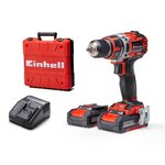 Einhell Perceuse Visseuse sans fil TE-CD 18/50 Li BL - 2 vitesses - 20 positions - 2 batteries Power X-Change 2,0Ah