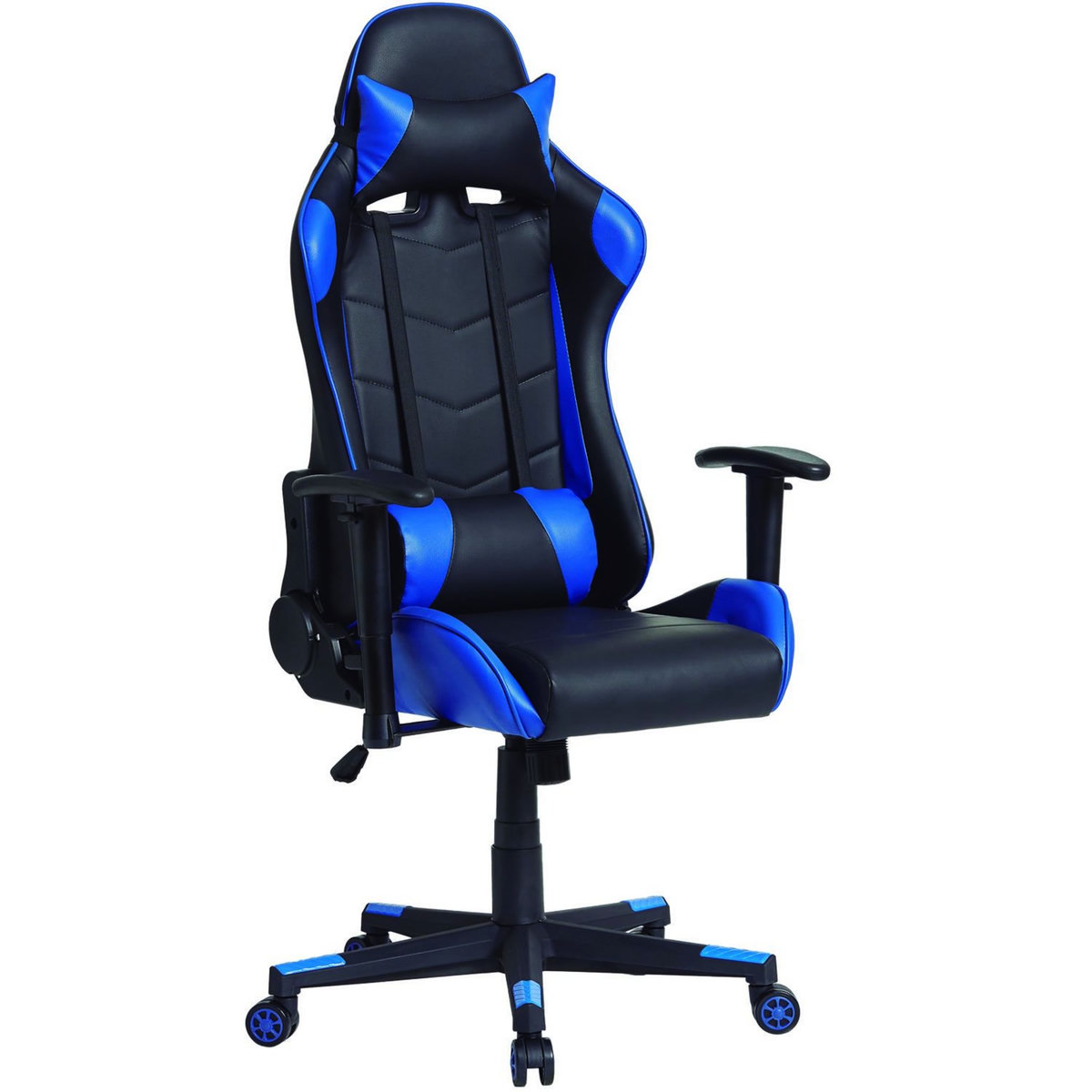 VS VENTA-STOCK Fauteuil de bureau Gaming Racer professionnel Bleu, inclinaison et hauteur réglable