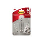 CENTRALE BRICO Crochet métal nickel Commande double grand modèle 1,8 kg