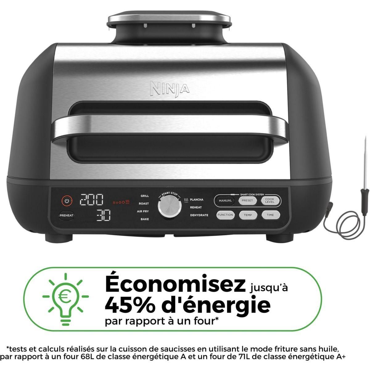 NINJA Grille-viande Foodi MAX PRO AG651EU noir gris à poser, 33x20 cm