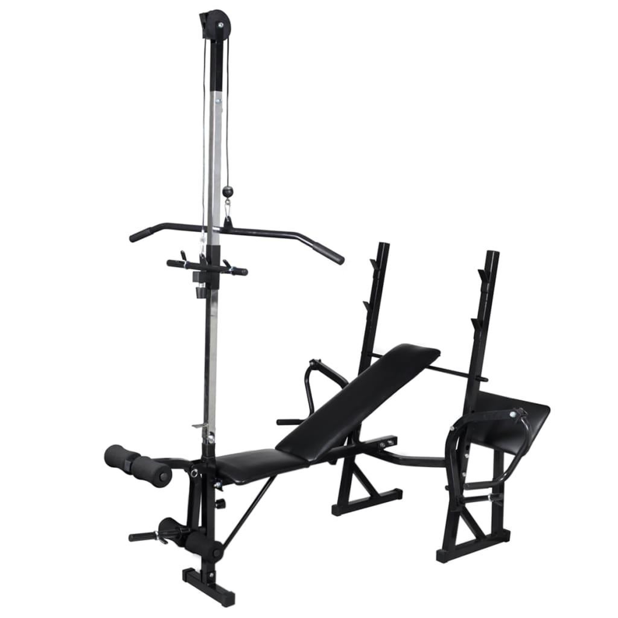 Voir la diapositive 5 : VIDAXL Banc d'entraînement avec support de poids jeu d'halteres 30,5kg