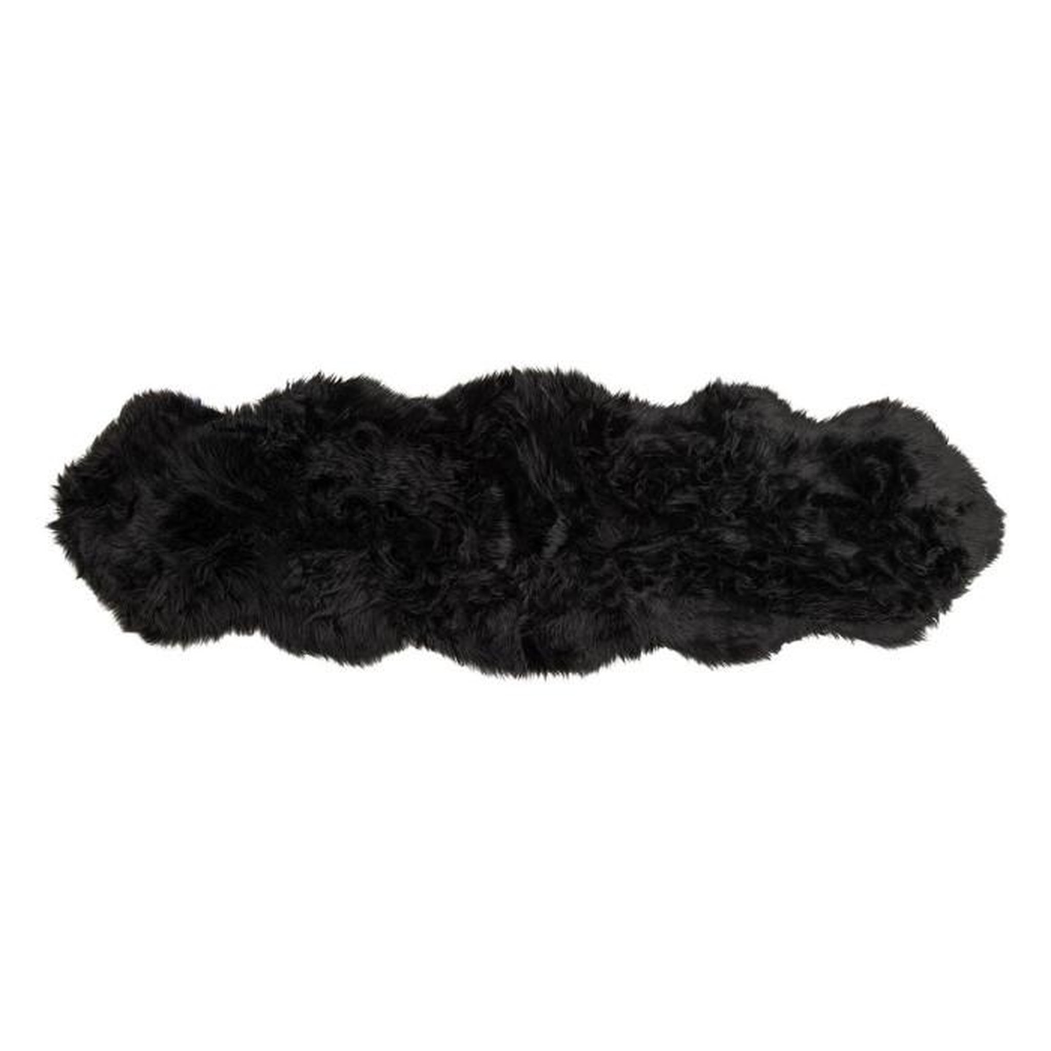 Voir la diapositive 1 : Paris Prix Tapis Imitation Fourrure  Katy  55x180cm Noir