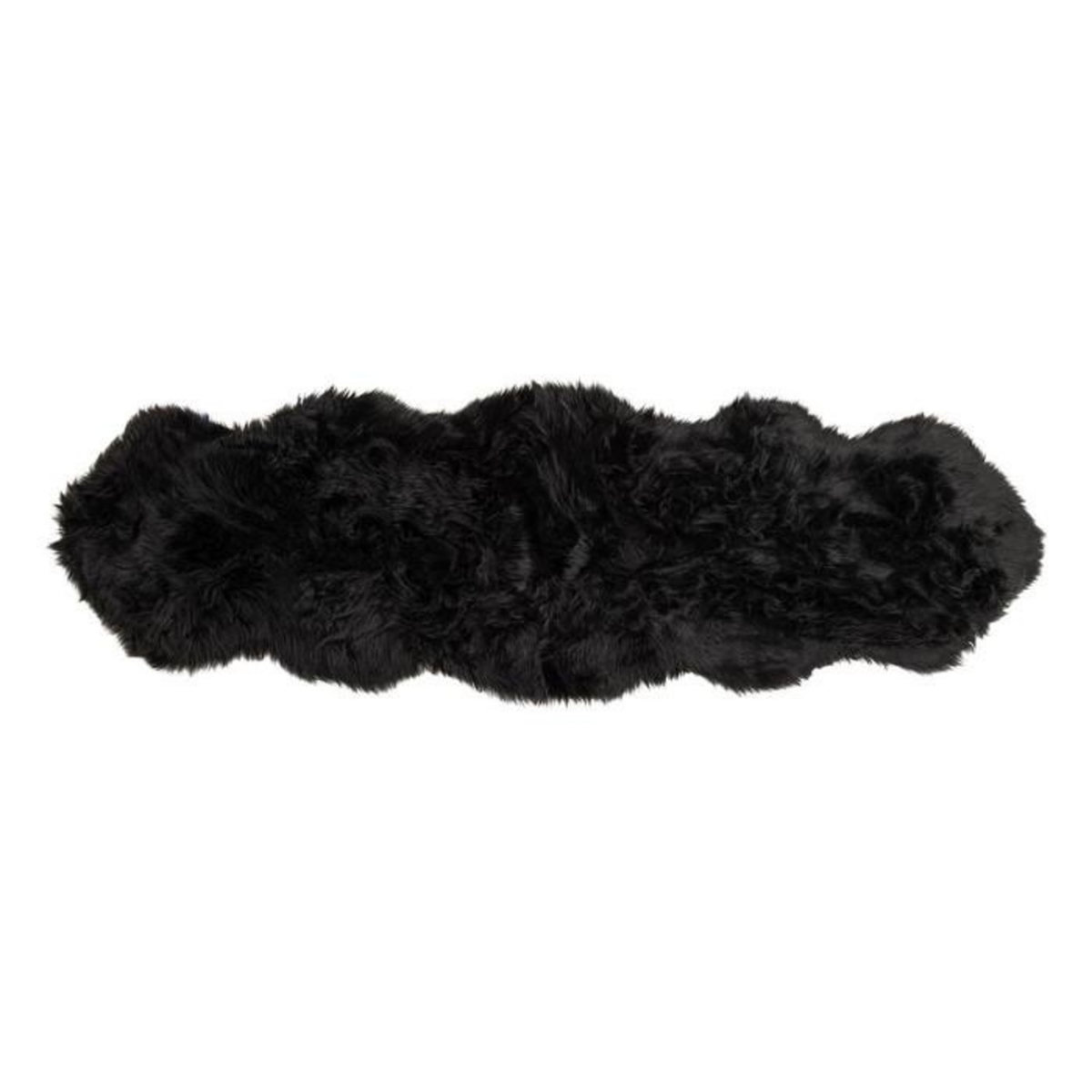 Paris Prix Tapis Imitation Fourrure  Katy  55x180cm Noir