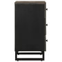 Voir la diapositive 4 : VIDAXL Table de chevet noir 50x33x62 cm bois de manguier solide
