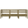 Voir la diapositive 4 : VIDAXL Canape de jardin 3 places bois de pin impregne