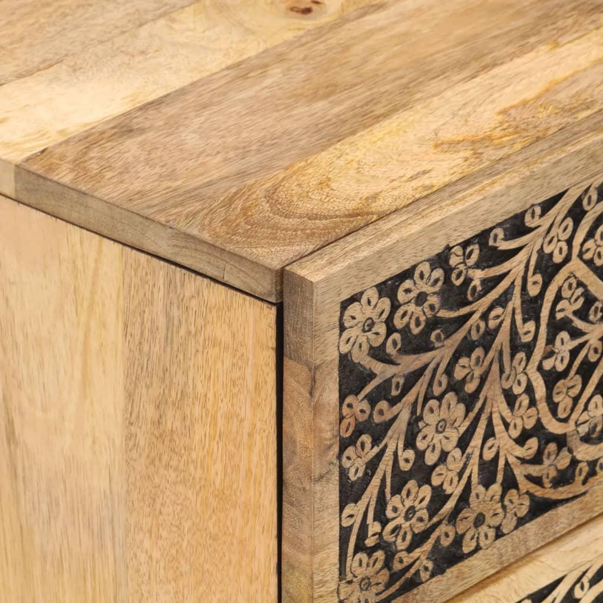Voir la diapositive 2 : VIDAXL Tables de chevet 2 pcs 40x33x46 cm Bois de manguier solide