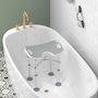 Voir la diapositive 4 : HOMCOM Tabouret de douche - siège de douche avec barre d'appui ventouse - hauteur réglable - alu HDPE gris blanc