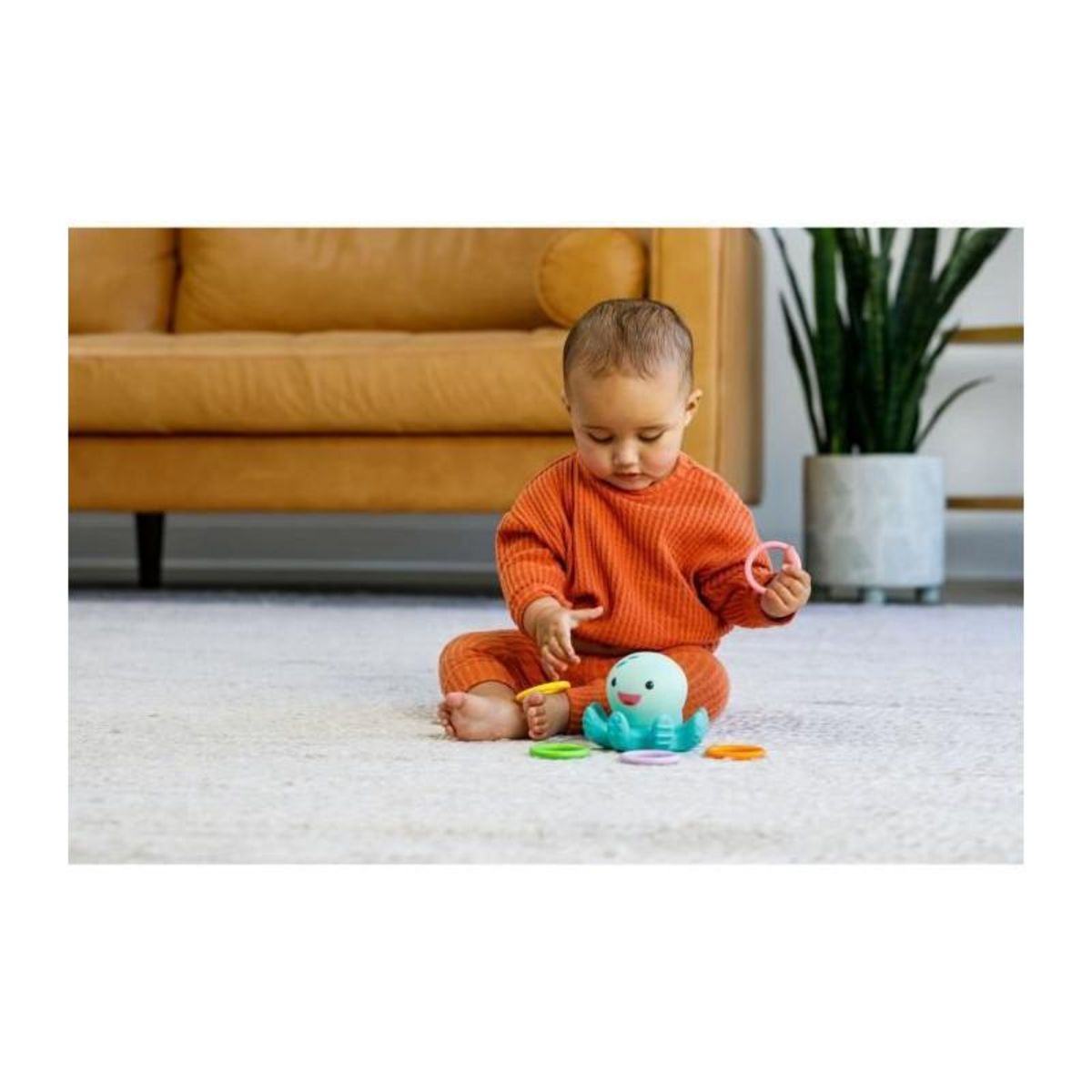 INFANTINO Jouet de bain - INFANTINO - Pieuvre Lumineuse de bain avec anneaux