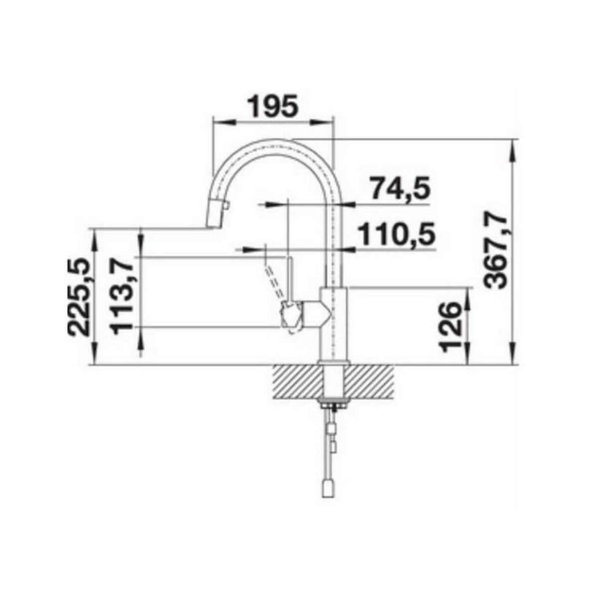 Blanco Mitigeur avec douchette inox - 523121