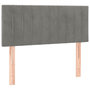 Voir la diapositive 4 : VIDAXL Tete de lit a LED Gris clair 90x5x78/88 cm Velours