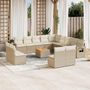 Voir la diapositive 1 : VIDAXL Salon de jardin avec coussins 14 pcs beige resine tressee