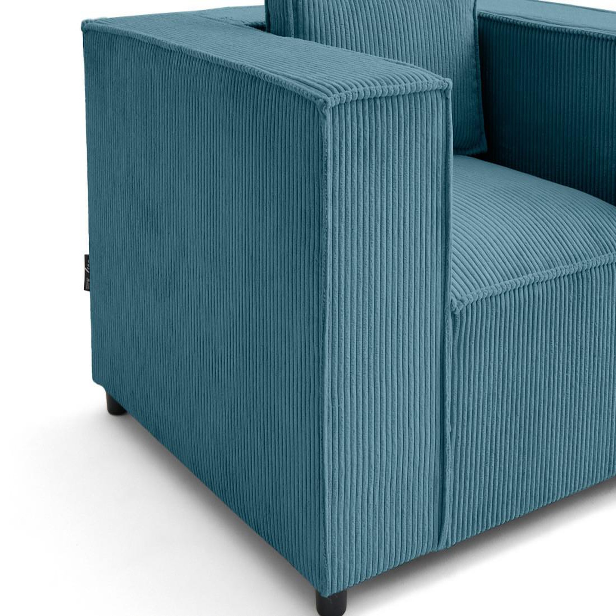 Voir la diapositive 5 : LISA DESIGN Stella - fauteuil en velours côtelé
