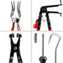 Voir la diapositive 6 : tectake Jeu d'outils pour pinces à colliers de serrage 9 pièces noir/rouge