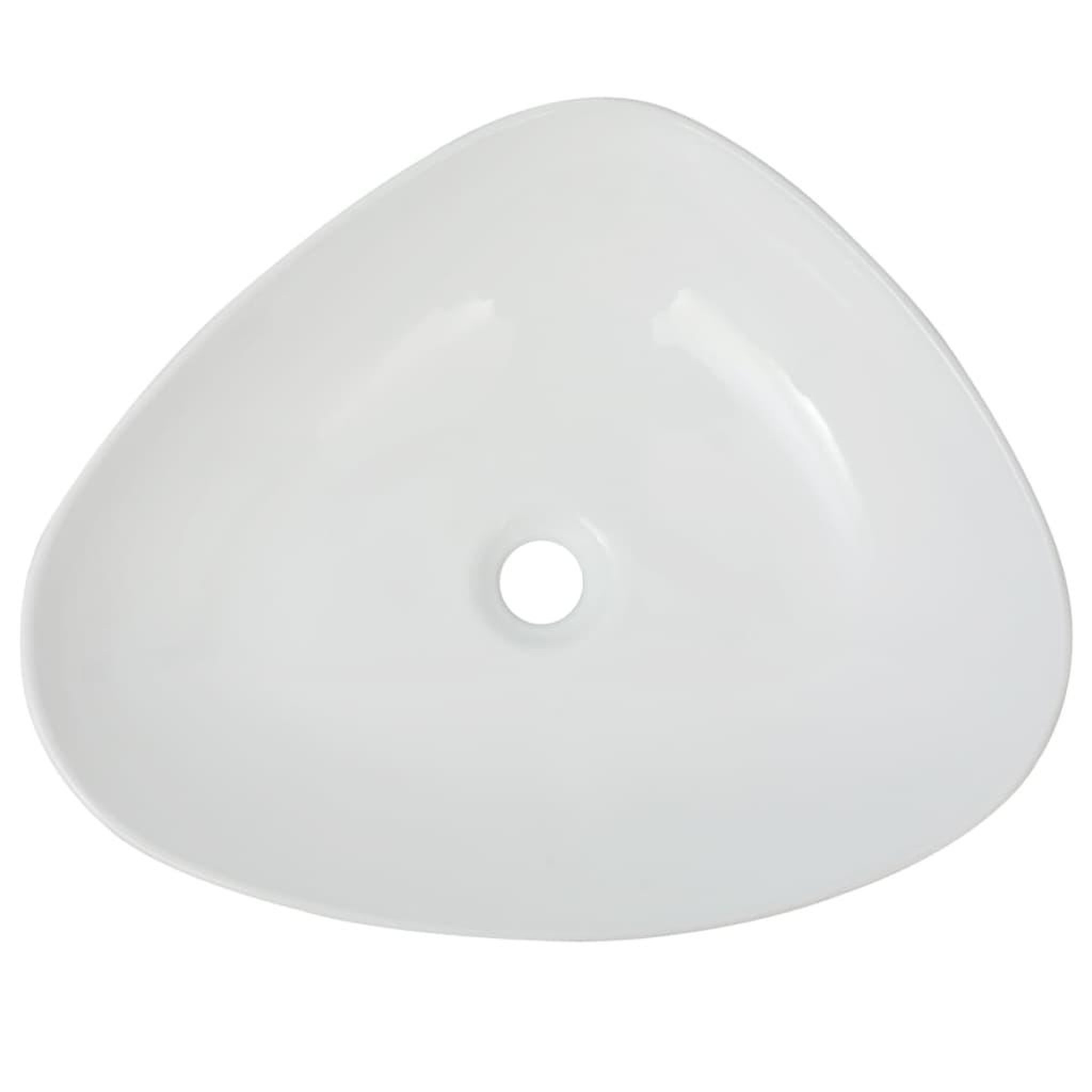 Voir la diapositive 3 : VIDAXL Evier triangulaire Ceramique Blanc 50,5 x 41 x 12 cm