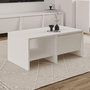 Voir la diapositive 4 : Habitat et Jardin Table basse en bois  Laris  - 90 x 45 x 35 cm - Blanc