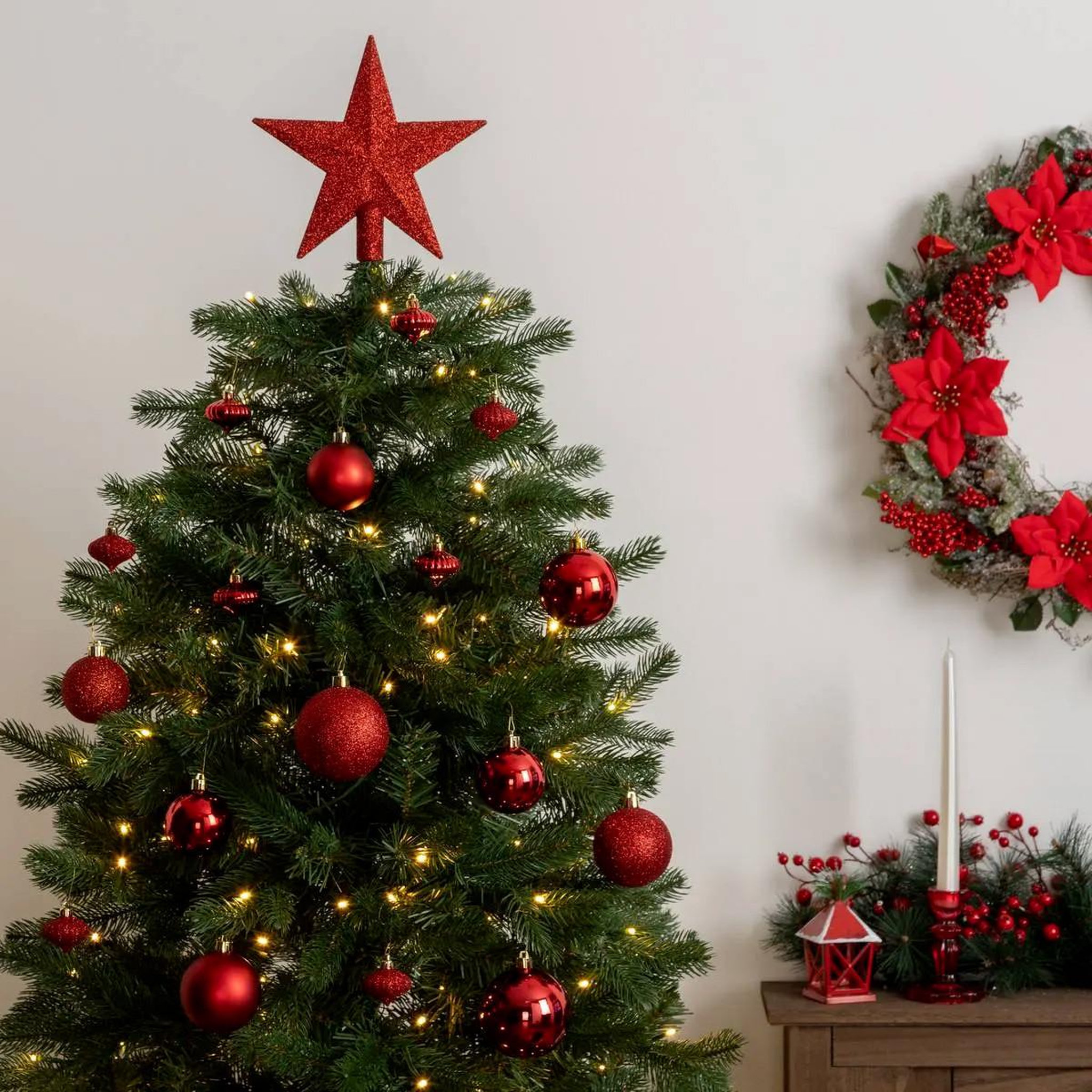 Voir la diapositive 3 : FEERIC LIGHT & CHRISTMAS Kit 18 Pièces Déco de Noël  Colorama  23cm Rouge