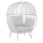 Voir la diapositive 1 : Paris Prix Fauteuil Design Ovale  Aciera  151cm Blanc