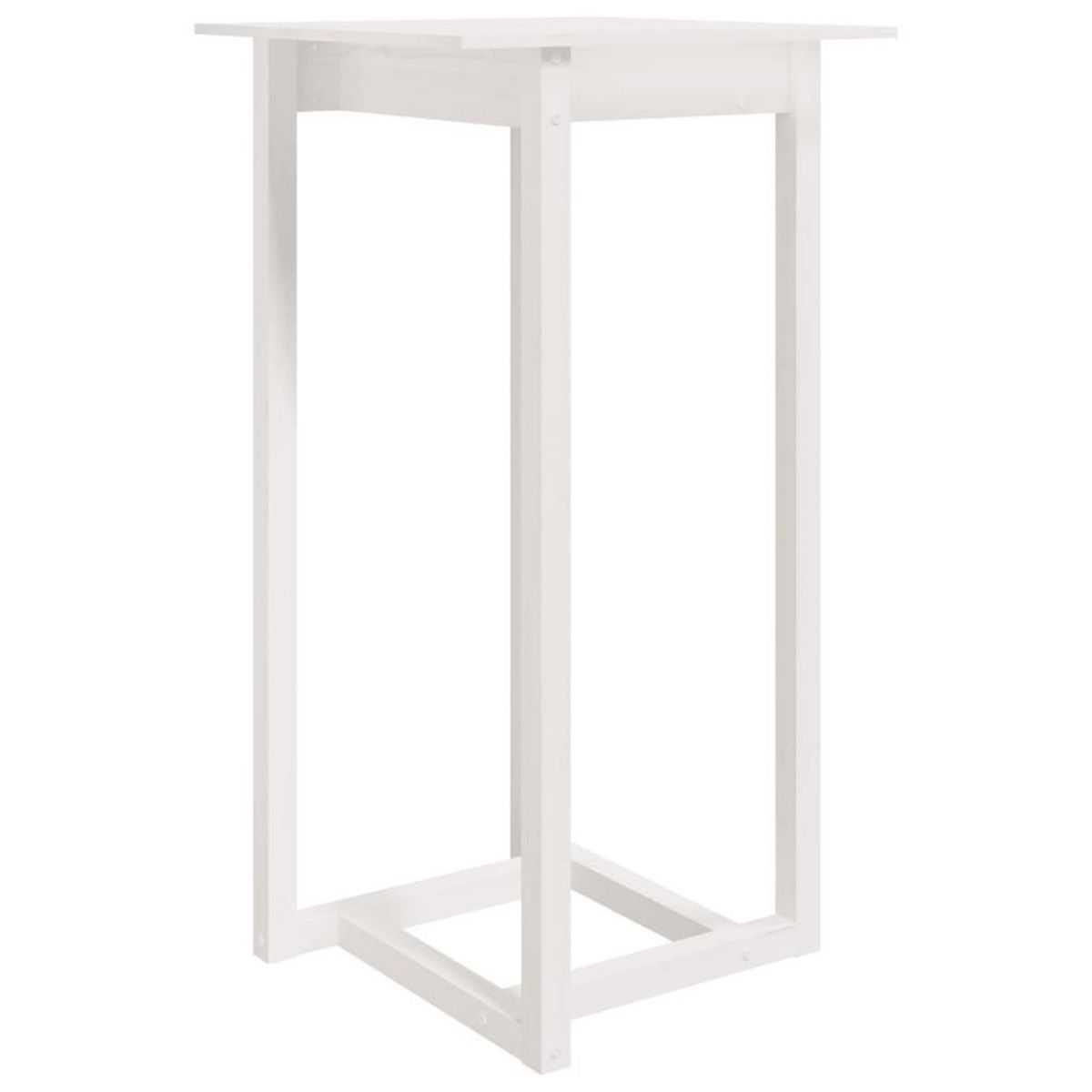 VIDAXL Table de bar Blanc 60x60x110 cm Bois massif de pin
