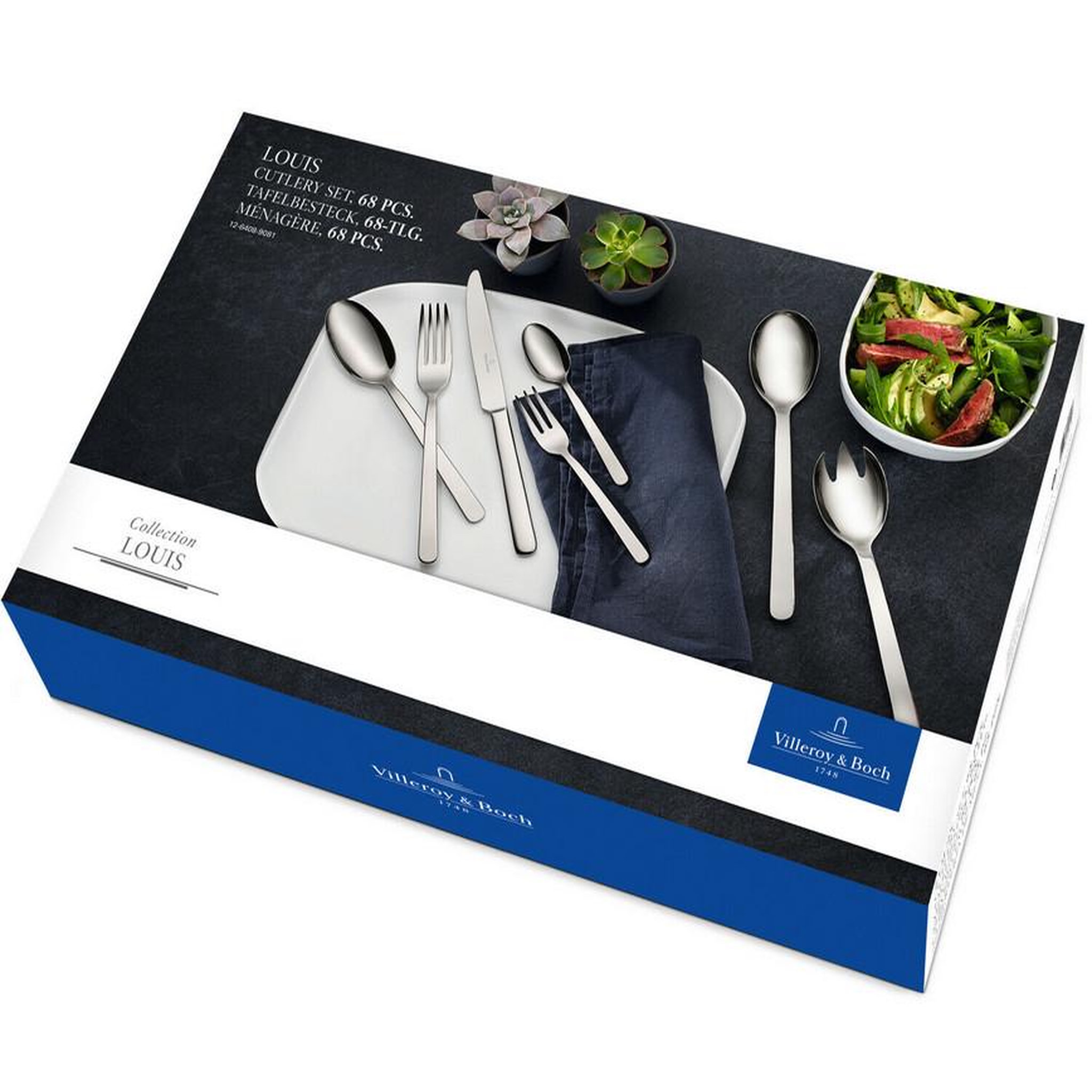 Voir la diapositive 2 : VILLEROY & BOCH Ménagère 68 pièces inox - 12-6408-9081