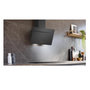 Voir la diapositive 3 : Siemens Hotte décorative inclinée 60cm 550m3/h noir - LC65KDK60