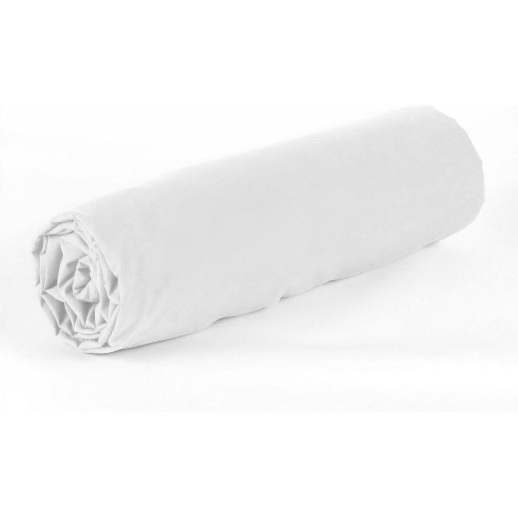 Voir la diapositive 2 : Home collection Drap housse 1 pers 90x190 percale de coton - percale blanc
