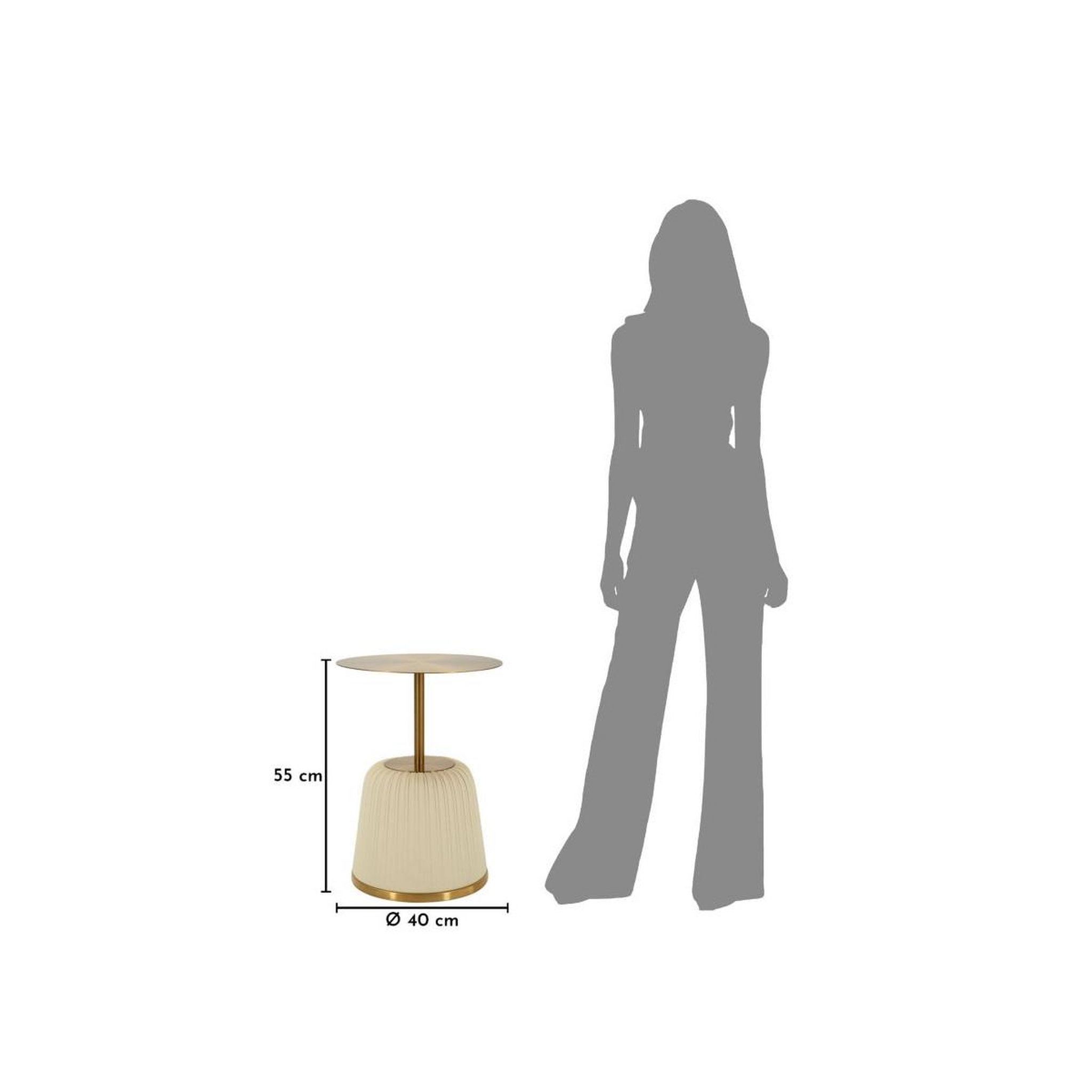 Voir la diapositive 5 : Paris Prix Table d'appoint design  egle  55cm blanc & or