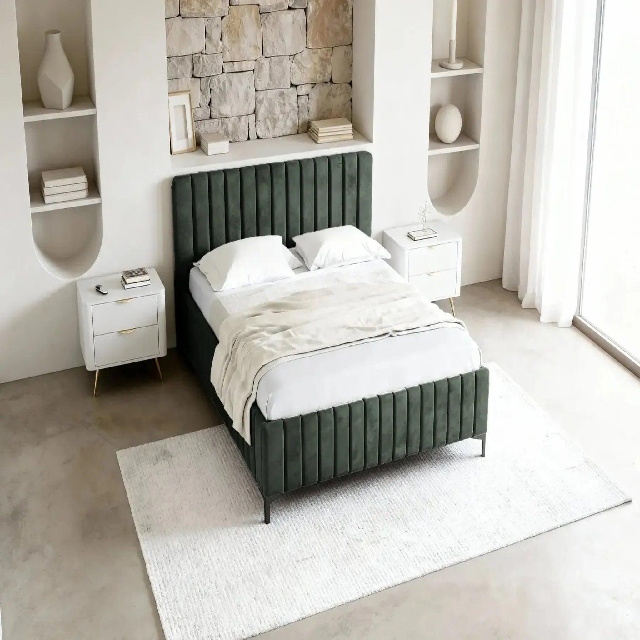 Voir la diapositive 6 : CASANOVA PARIS Eden - lit coffre tissu velours