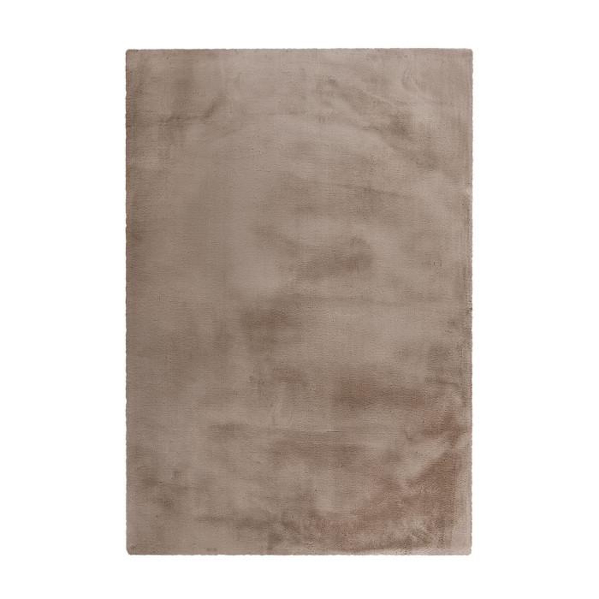 Paris Prix Tapis Uni Doux à Poils Longs  Rabbit  Taupe. Coloris disponibles : Marron