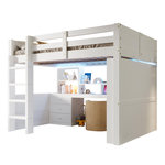 MERAX Lit mezzanine. Coloris disponibles : Blanc