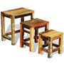 Voir la diapositive 5 : VIDAXL Table gigogne 3 pcs vintage Bois de recuperation