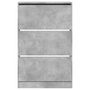 Voir la diapositive 5 : VIDAXL Armoire a chaussures gris beton 80x21x125,5cm bois d'ingenierie