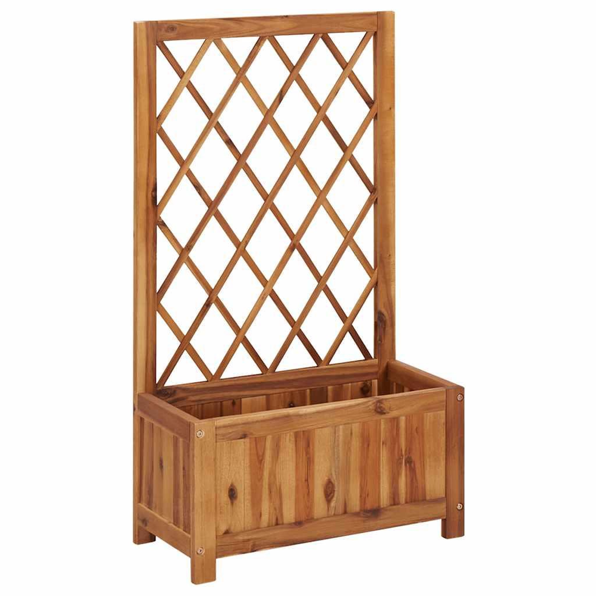 Voir la diapositive 2 : VIDAXL Lit sureleve de jardin avec treillis bois massif d'acacia