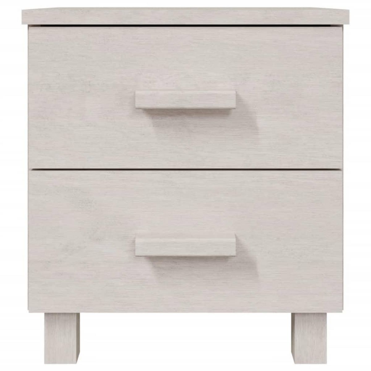 VIDAXL Tables de chevet HAMAR 2 pcs Blanc 40x35x44,5 cm Bois massif