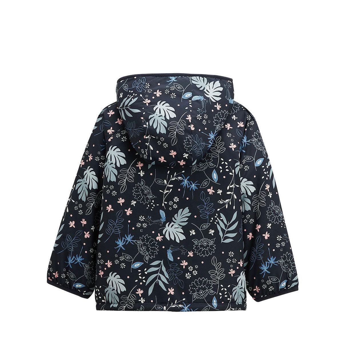 Petit Béguin Veste à capuche enfant en sherpa réversible Belle de Nuit