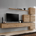 Paris Prix Ensemble Meuble TV  Switch Lamel IX  310cm Naturel