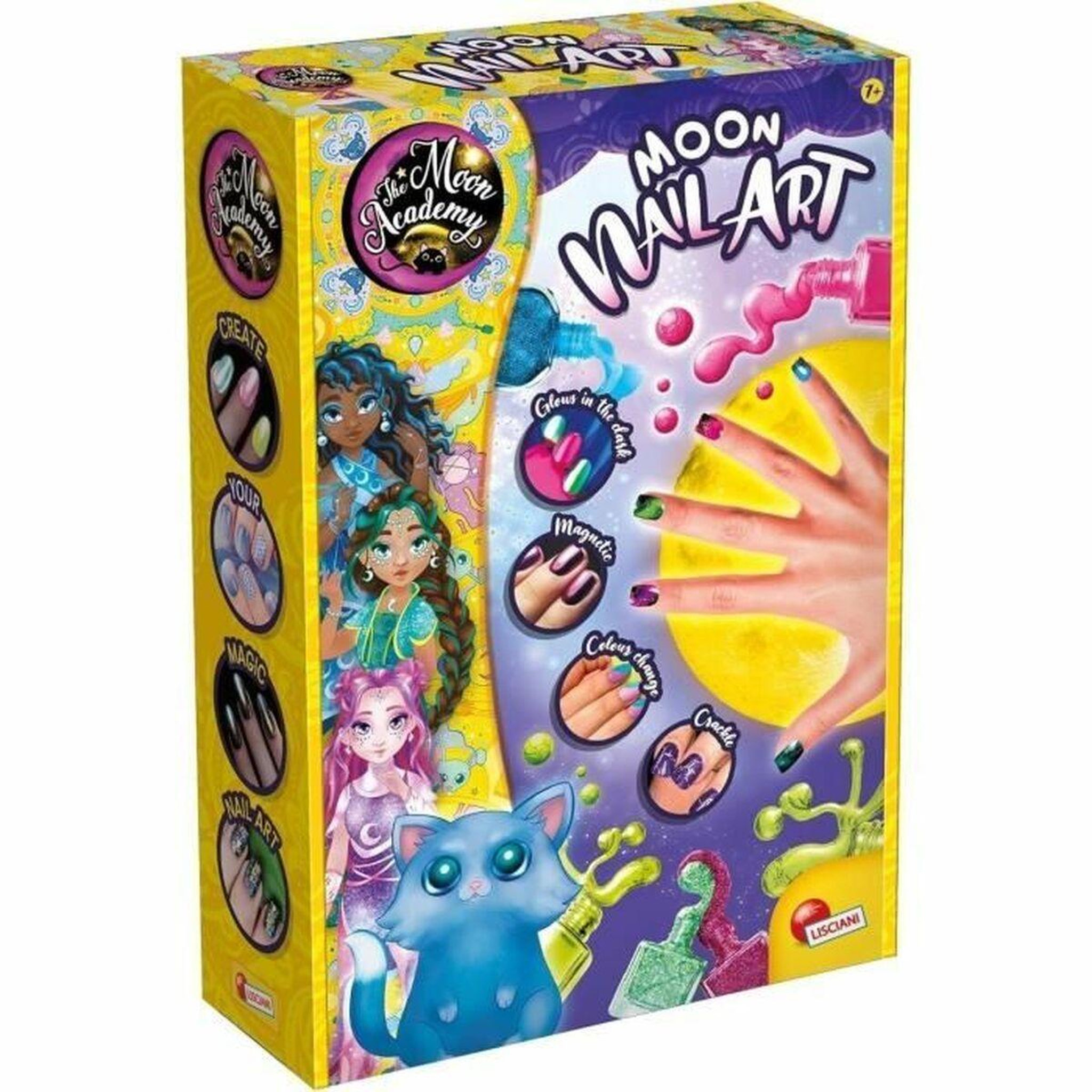 LISCIANI GIOCHI Kit nail art enfant Art des ongles - Loisirs créatifs vernis - Composants et flacons à vernis - The Moon Academy