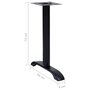 Voir la diapositive 6 : VIDAXL Pieds de table de bistro 2 pcs noir 61x8x72 cm fonte