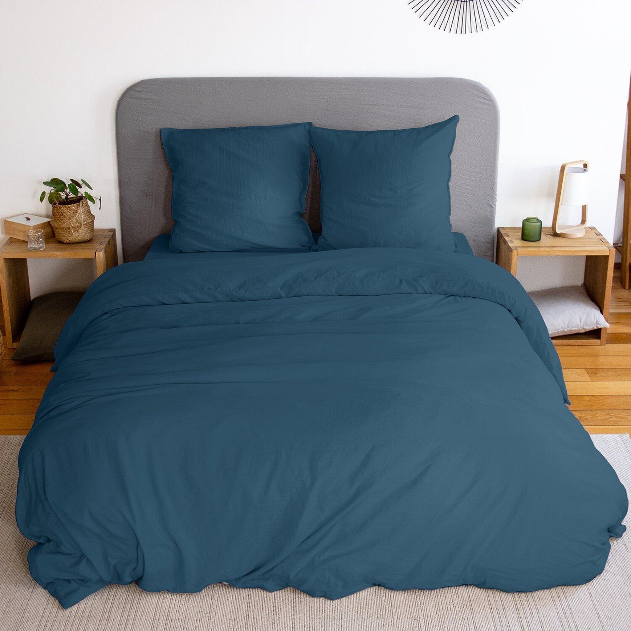 Voir la diapositive 1 : Home collection Parure microfibre lavee