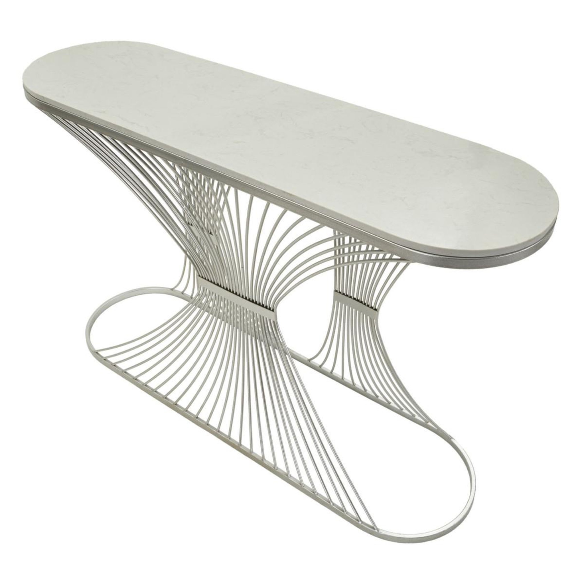Voir la diapositive 5 : Paris Prix Console design en marbre  bridge  120cm argent