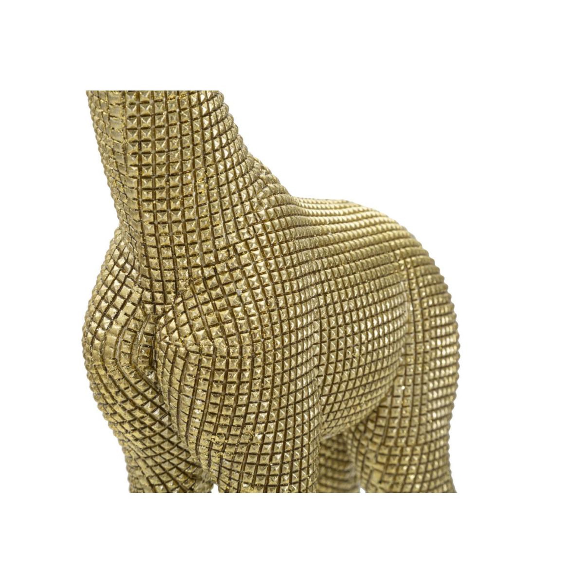 Voir la diapositive 4 : Paris Prix Statuette déco en résine  girafe  40cm or