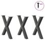 Voir la diapositive 3 : VIDAXL Pieds de table a manger forme de X 3 pcs 70x(72-73) cm acier
