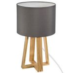ATMOSPHERA Lampe à Poser en Bois  Scandinave  35cm Gris
